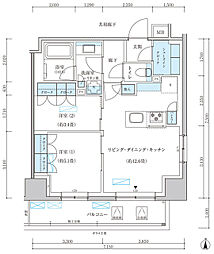 パークアクシス池袋イースト 2LDKの間取図画像
