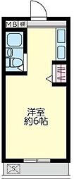 タプラ下荻野 ワンルームの間取図画像