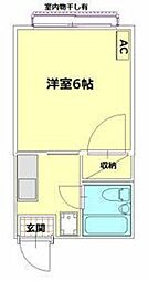シティハイムゆう 1Kの間取図画像