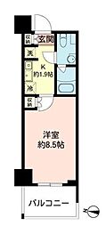 MFPRコート木場公園 1Kの間取図画像