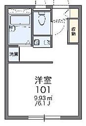 レオパレスエスペランサ 1Kの間取図画像
