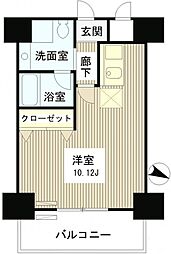 レジディア麻布十番2 ワンルームの間取図画像