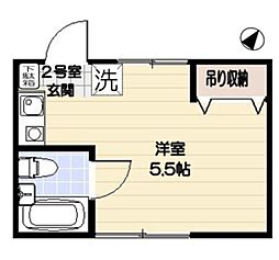 ローレルハイツ ワンルームの間取図画像