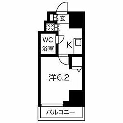 スパシエ八王子クレストタワー 1Kの間取図画像