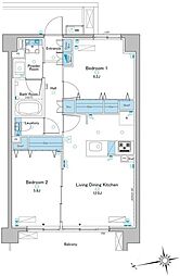 ルフォンプログレ赤羽 2LDKの間取図画像