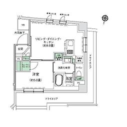 スタイリオ三軒茶屋 1階1LDKの間取り