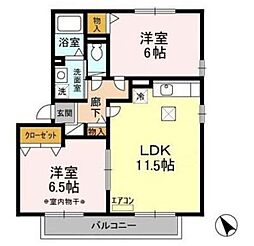 ファースト・エアフォルク3 2LDKの間取図画像