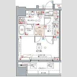 CREVISTA蒲田2 1Kの間取図画像