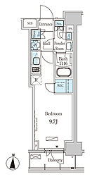 ParkAxis錦糸町WEST ワンルームの間取図画像