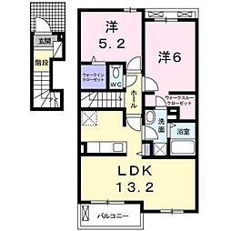 グレイスリーフ葵 2LDKの間取図画像