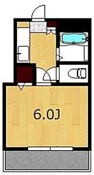ウエストヴァリー綱島 1Kの間取図画像