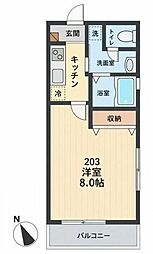NKハイツ 1Kの間取図画像