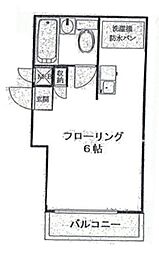 グローリア初穂阿佐ヶ谷 ワンルームの間取図画像