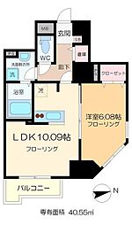 AREA385 1LDKの間取図画像
