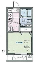 ルクール氷川台 1階1Kの間取り