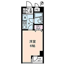 MAC平山城址公園コート 1階1Kの間取り