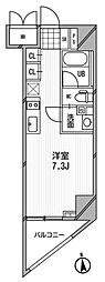 アーデン芝公園 ワンルームの間取図画像