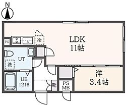 ａ　ＬＡＴＯ　西大井 4階1LDKの間取り