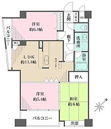 ソレイユ雪谷 3LDKの間取図画像