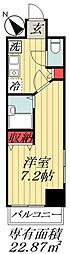 エスペランサK2 1Kの間取図画像