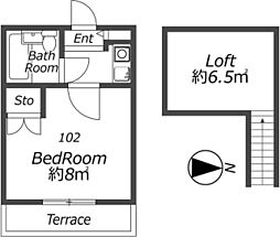 ライフピアシャトー ワンルームの間取図画像