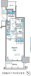 パークアクシス豊洲キャナル 1Kの間取図画像