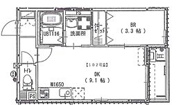 G-grand東新宿 1DKの間取図画像