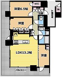 ザ・パークハウス晴海タワーズティアロレジデンス 3LDKの間取図画像