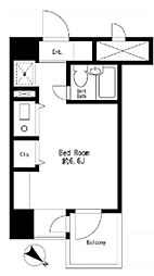 プライムアーバン大井町2 ワンルームの間取図画像