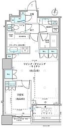 パークタワー勝どきサウス 1LDKの間取図画像