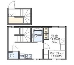 レオパレスカサベルテ(28420) 2階1Kの間取り