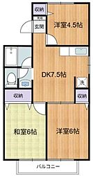 STコーポ2 3DKの間取図画像