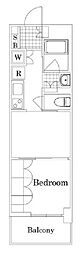 パレステージ西新井みどり公園 1DKの間取図画像