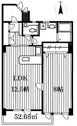 フラックス永福 1LDKの間取図画像