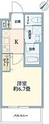 ウェルスクエア池田井口堂 1Kの間取図画像
