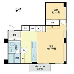 パレ・ドール蒲田 ワンルームの間取図画像