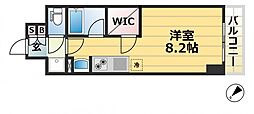 アスヴェル神戸元町海岸通 1Kの間取図画像