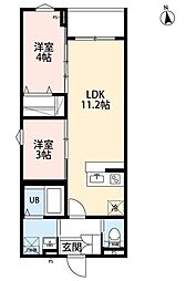 rh Koiwa 2LDKの間取図画像