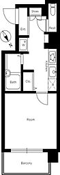 ジュエル京橋 1Kの間取図画像