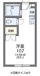 レオパレスプルニエ 1Kの間取図画像