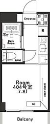 BelleviageYokohama ワンルームの間取図画像
