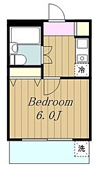 スターダスト相模 1Kの間取図画像