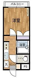 ハイツコスモ 1Kの間取図画像