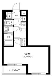 小田急小田原線 豪徳寺駅 徒歩5分の賃貸マンション 2階1Kの間取り