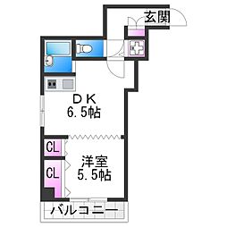メゾン・イングスあびこ 1LDKの間取図画像