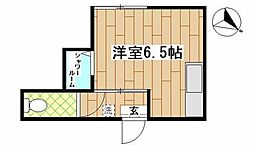 小野アパートメント ワンルームの間取図画像