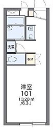 レオパレスプレジール 1Kの間取図画像