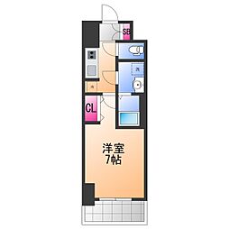 S-RESIDENCESAKAI-HAMADERAaxial 1Kの間取図画像