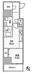 ライムレジデンス町田 1DKの間取図画像
