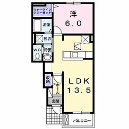 ルーチェ 1LDKの間取図画像